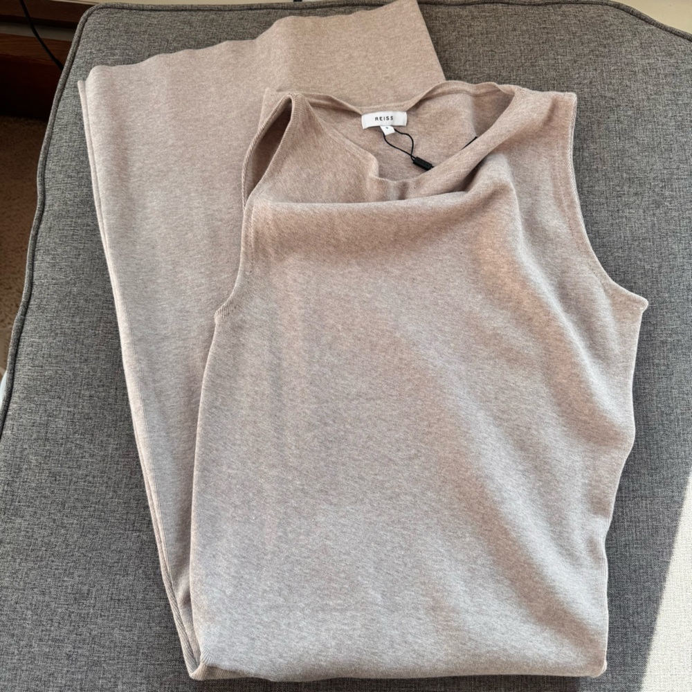 Reiss Claudine Draped Knitted Dress in Size Small - Picture 4 of 8